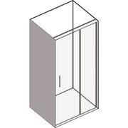 Parete fissa da 100 cm per porta doccia battente e soffietto modelli Ermes e Demetra in Cristallo Trasparente da 6 mm by CeramicStore | Lo specialista del tuo bagno