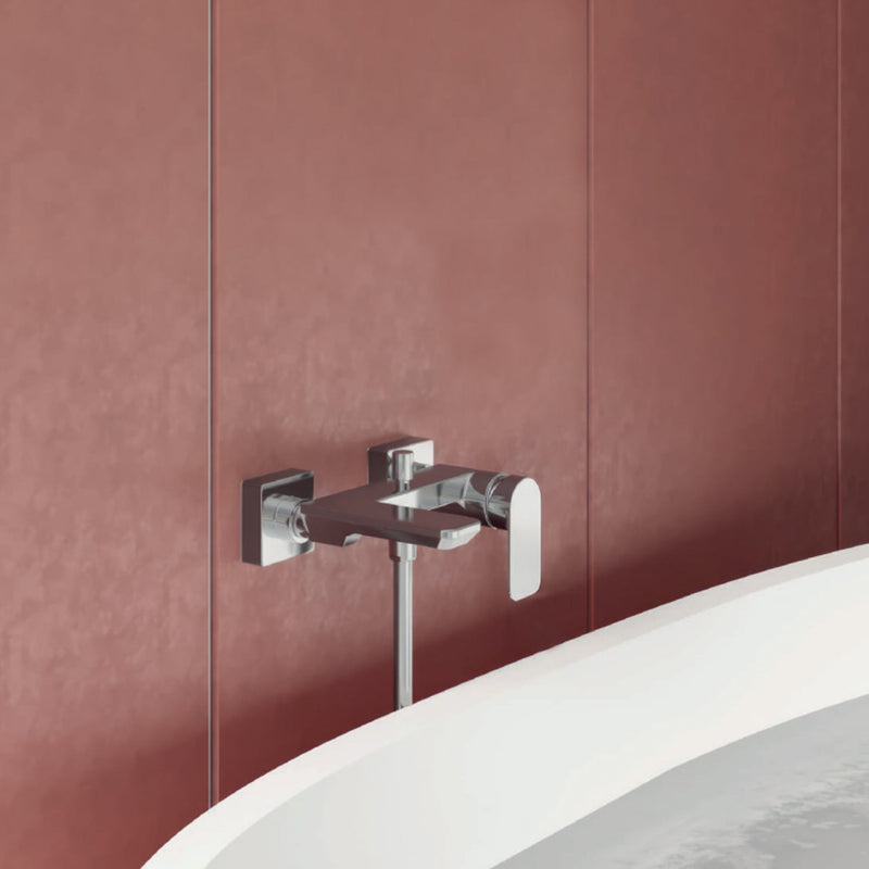 Mezclador monomando externo para ducha RubiFlux serie Azzurro - Cromo