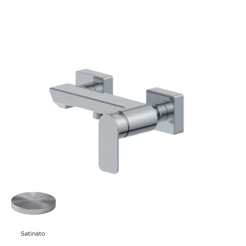 Mezclador monomando externo para ducha RubiFlux serie Azzurro - Satinado