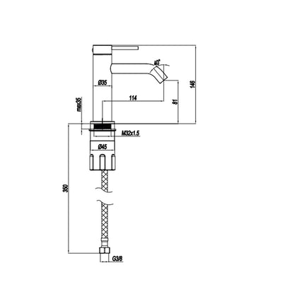 Miscelatore monocomando lavabo RubiFlux serie Aria - Acciaio satinato by CeramicStore | Lo specialista del tuo bagno