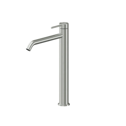 Miscelatore monocomando lavabo alto RubiFlux serie Aria - Acciaio satinato by CeramicStore | Lo specialista del tuo bagno