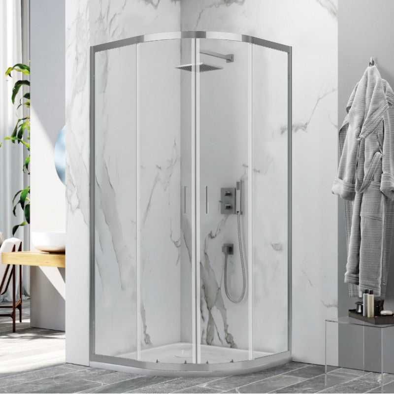 Box doccia semicircolare scorrevole DocciaGo Iconic cm 80cm h190cm vetro anticalcare Smart Clean by CeramicStore | Lo specialista del tuo bagno