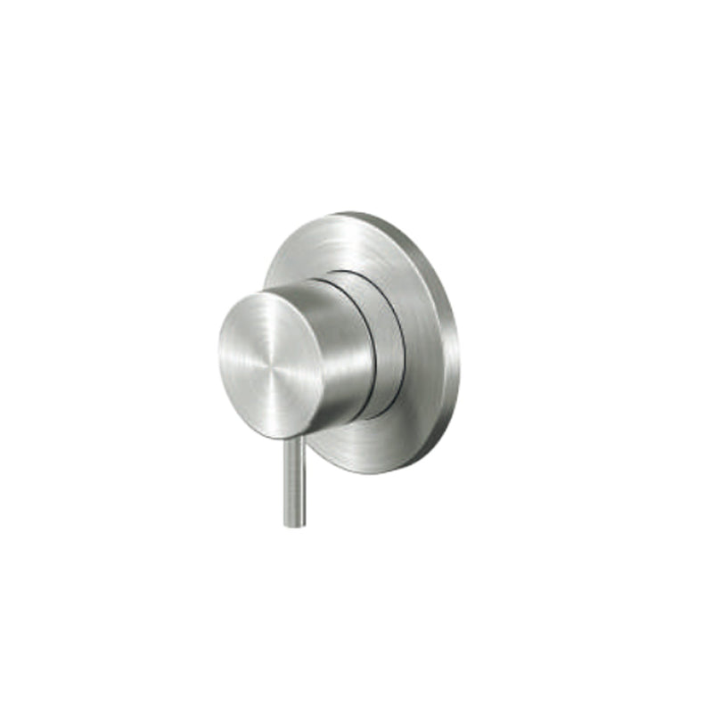 Mezclador monomando empotrado para ducha RubiFlux serie Aria - Acero satinado