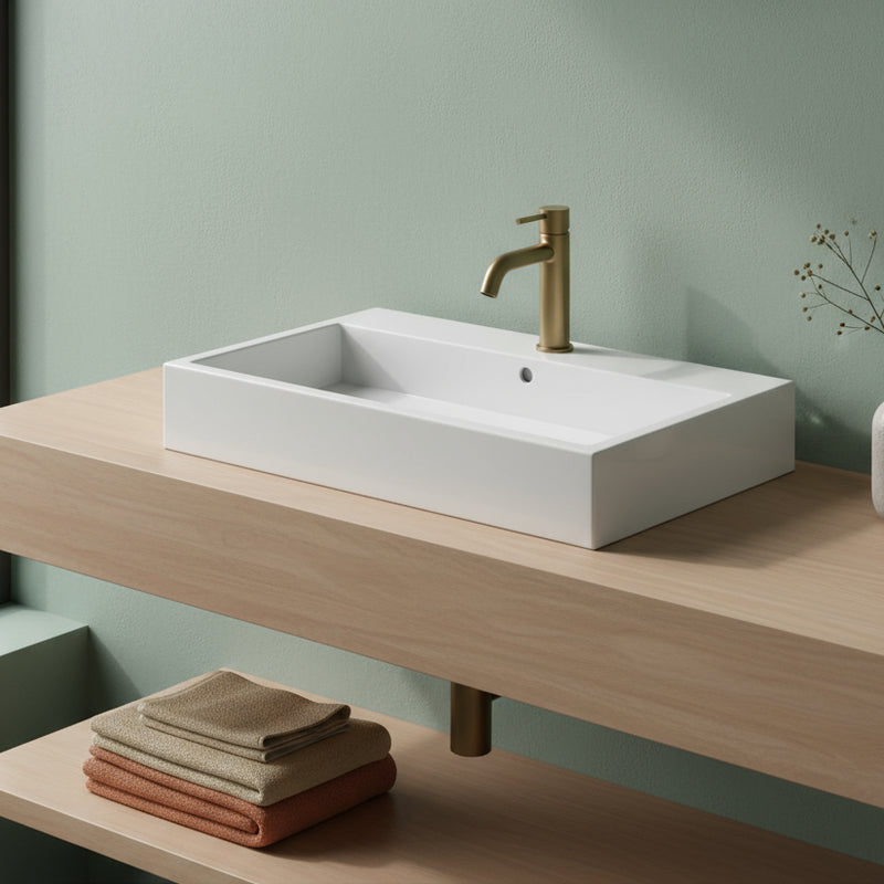 Lavabo Sospeso o D'appoggio Ceramica Globo Classic 80x50
