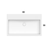 Lavabo Sospeso o D'appoggio Ceramica Globo Classic 80x50