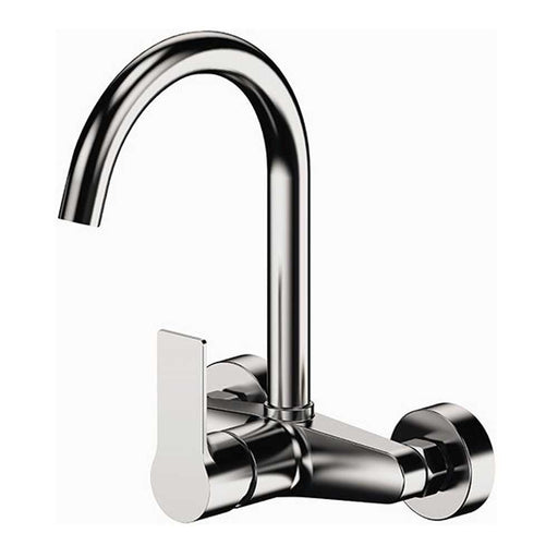 Miscelatore monocomando a muro per lavello con leva frontale e bocca alta a "U" girevole collezione Energy di Remer Rubinetterie by CeramicStore | Lo specialista del tuo bagno