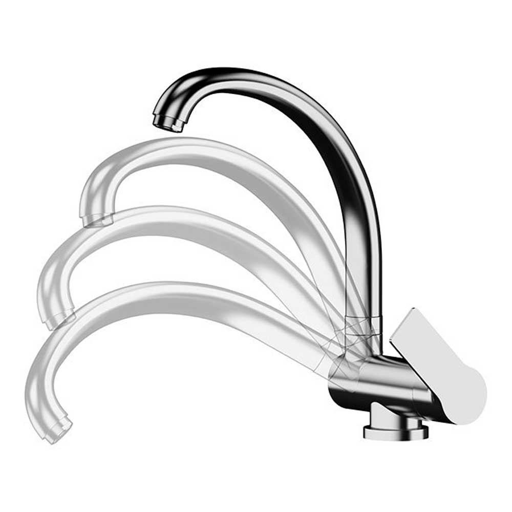 Miscelatore monocomando per lavello con bocca alta e abbattibile, modello sotto-finestra collezione Energy di Remer Rubinetterie by CeramicStore | Lo specialista del tuo bagno