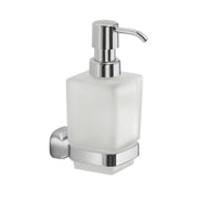 Dispenser sapone a parete in Acciaio Inox e Vetro Satinato Gedy serie Stelvio - Cromato by CeramicStore | Lo specialista del tuo bagno