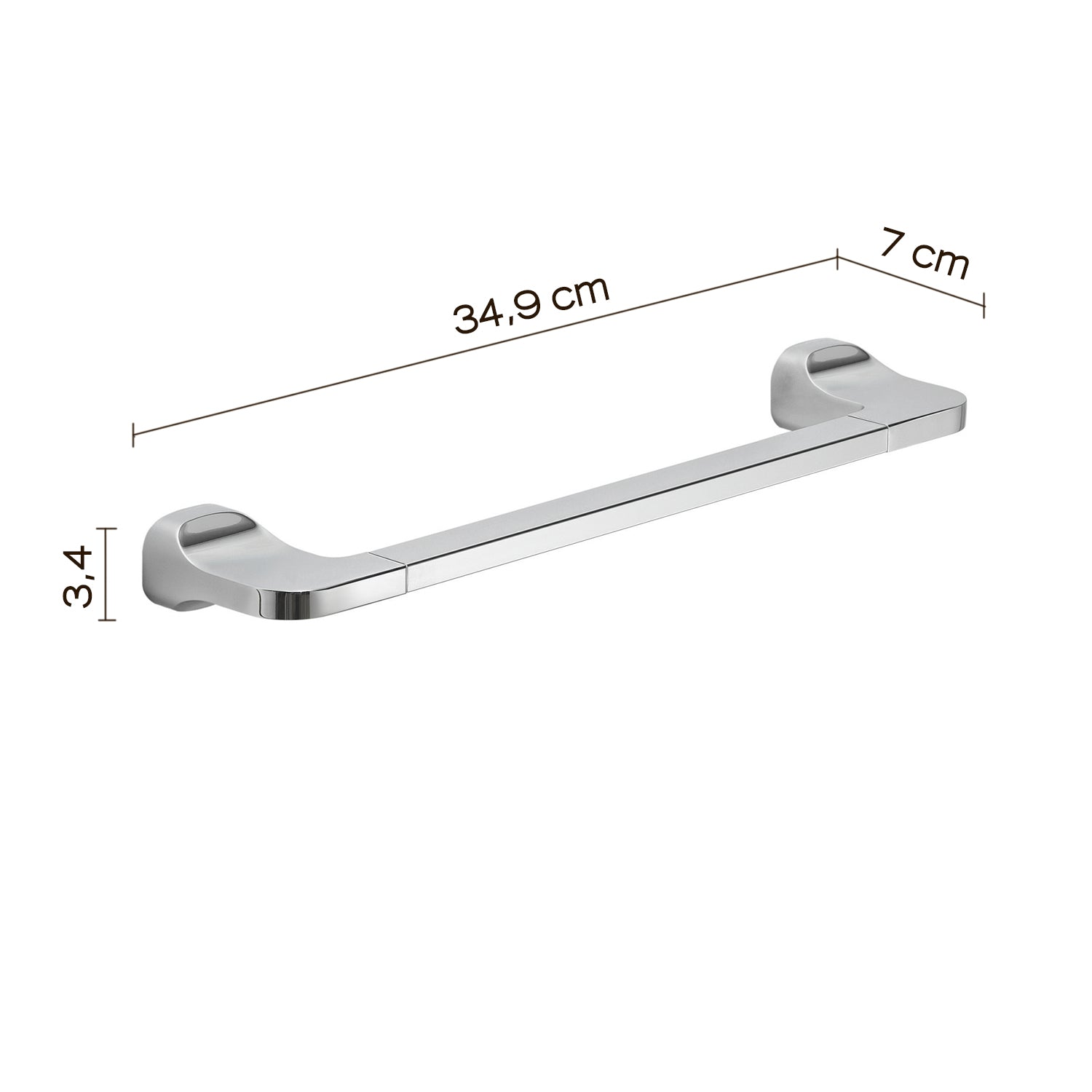 Porta asciugamani 35 cm in Acciaio Inox Gedy serie Stelvio - Cromato by CeramicStore | Lo specialista del tuo bagno