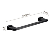 Porta asciugamani 35 cm in Acciaio Inox Gedy serie Stelvio - Nero Matt by CeramicStore | Lo specialista del tuo bagno
