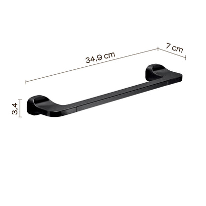 Porta asciugamani 35 cm in Acciaio Inox Gedy serie Stelvio - Nero Matt by CeramicStore | Lo specialista del tuo bagno