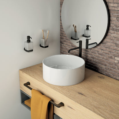 Porta asciugamani 35 cm in Acciaio Inox Gedy serie Stelvio - Nero Matt by CeramicStore | Lo specialista del tuo bagno