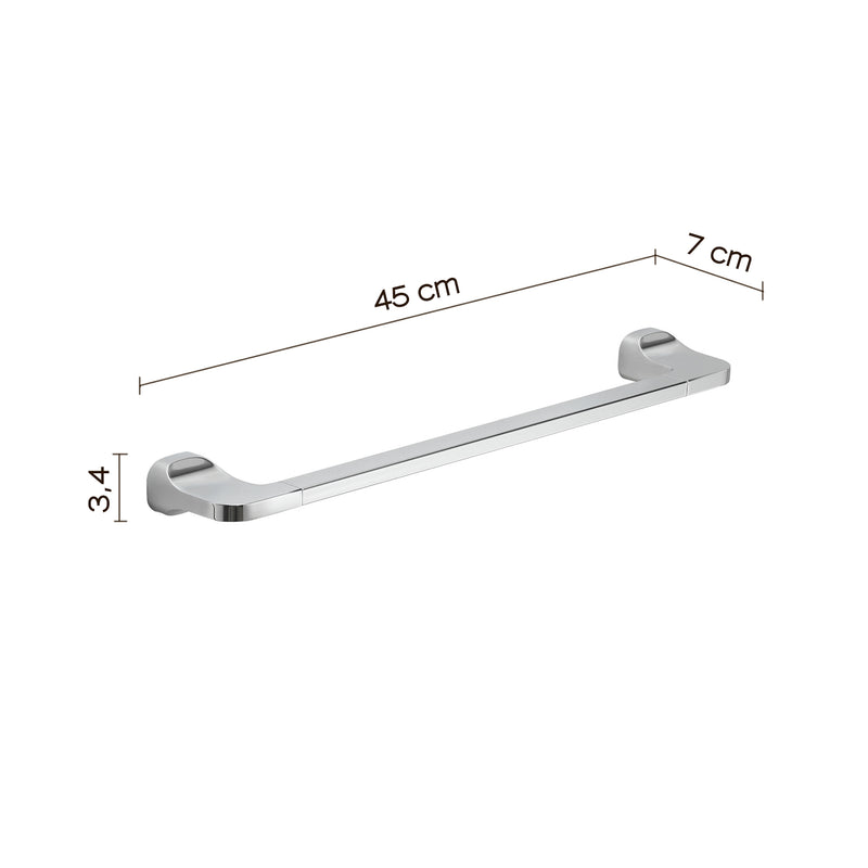 Porta asciugamani 45 cm in Acciaio Inox Gedy serie Stelvio - Cromato by CeramicStore | Lo specialista del tuo bagno