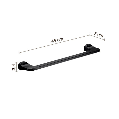Porta asciugamani 45 cm in Acciaio Inox Gedy serie Stelvio - Nero Matt by CeramicStore | Lo specialista del tuo bagno
