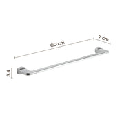 Porta asciugamani 60 cm in Acciaio Inox Gedy serie Stelvio - Cromato by CeramicStore | Lo specialista del tuo bagno
