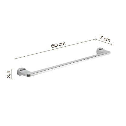Porta asciugamani 60 cm in Acciaio Inox Gedy serie Stelvio - Cromato by CeramicStore | Lo specialista del tuo bagno