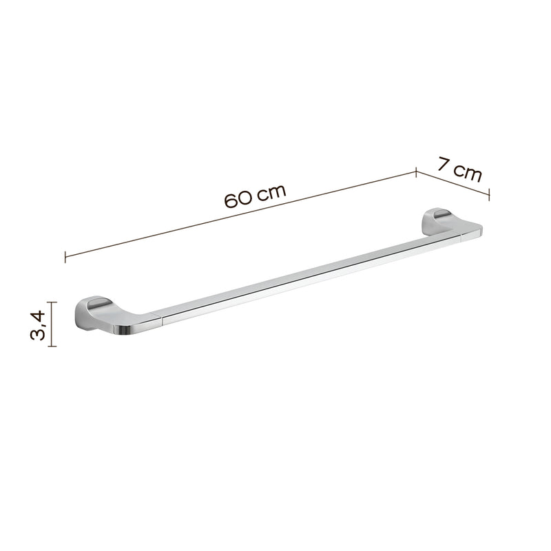 Porta asciugamani 60 cm in Acciaio Inox Gedy serie Stelvio - Cromato by CeramicStore | Lo specialista del tuo bagno
