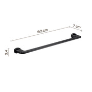 Porta asciugamani 60 cm in Acciaio Inox Gedy serie Stelvio - Nero Matt by CeramicStore | Lo specialista del tuo bagno