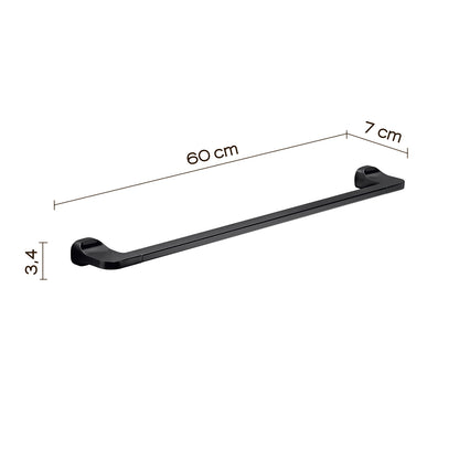 Porta asciugamani 60 cm in Acciaio Inox Gedy serie Stelvio - Nero Matt by CeramicStore | Lo specialista del tuo bagno