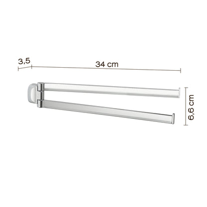 Porta asciugamani a snodo in Acciaio Inox Gedy serie Stelvio - Cromato by CeramicStore | Lo specialista del tuo bagno