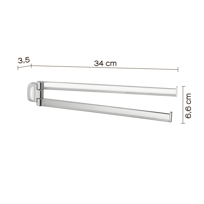 Porta asciugamani a snodo in Acciaio Inox Gedy serie Stelvio - Cromato by CeramicStore | Lo specialista del tuo bagno