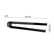 Porta asciugamani a snodo in Acciaio Inox Gedy serie Stelvio - Nero Matt by CeramicStore | Lo specialista del tuo bagno