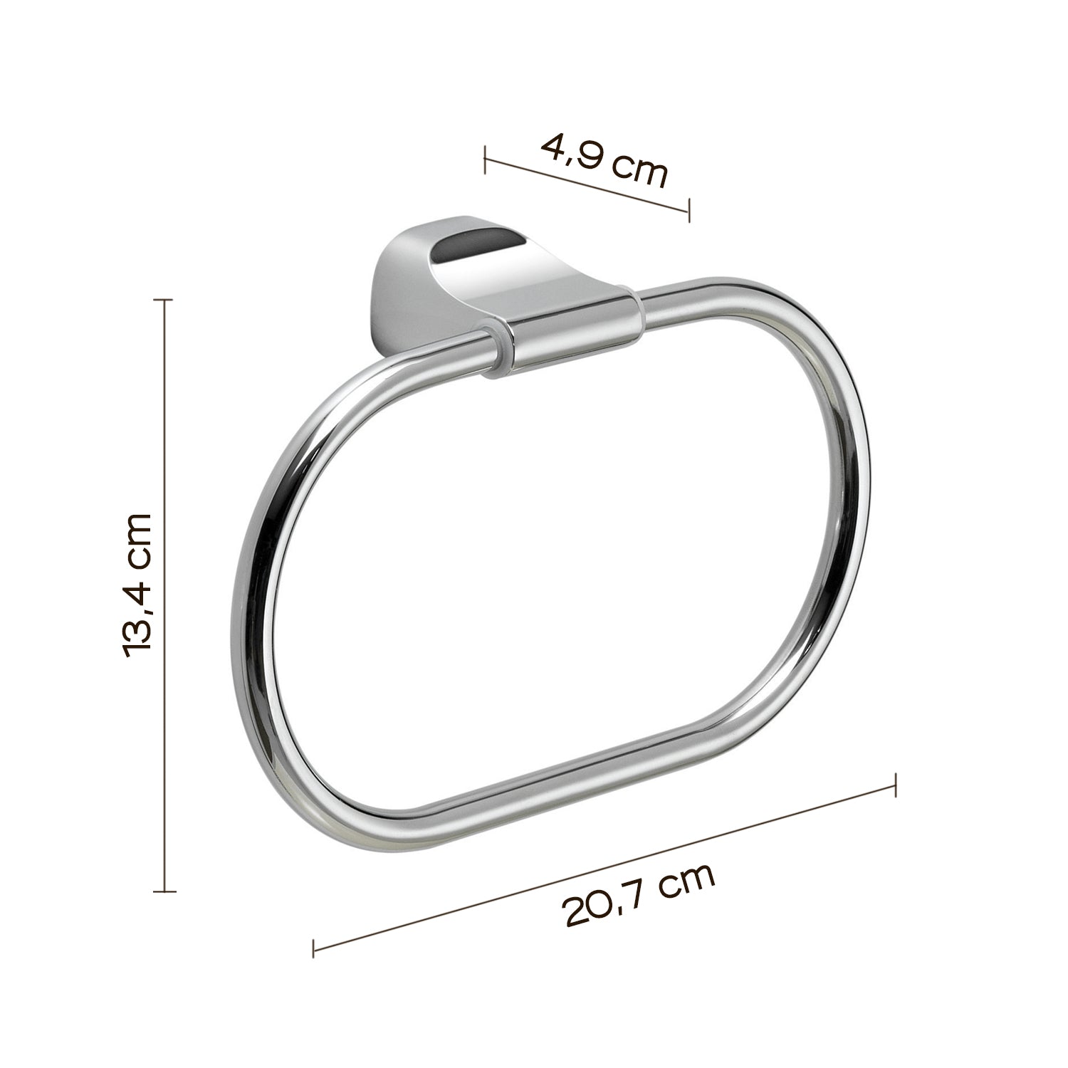 Porta asciugamani ad anello in Acciaio Inox Gedy serie Stelvio - Cromato by CeramicStore | Lo specialista del tuo bagno