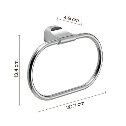 Porta asciugamani ad anello in Acciaio Inox Gedy serie Stelvio - Cromato by CeramicStore | Lo specialista del tuo bagno