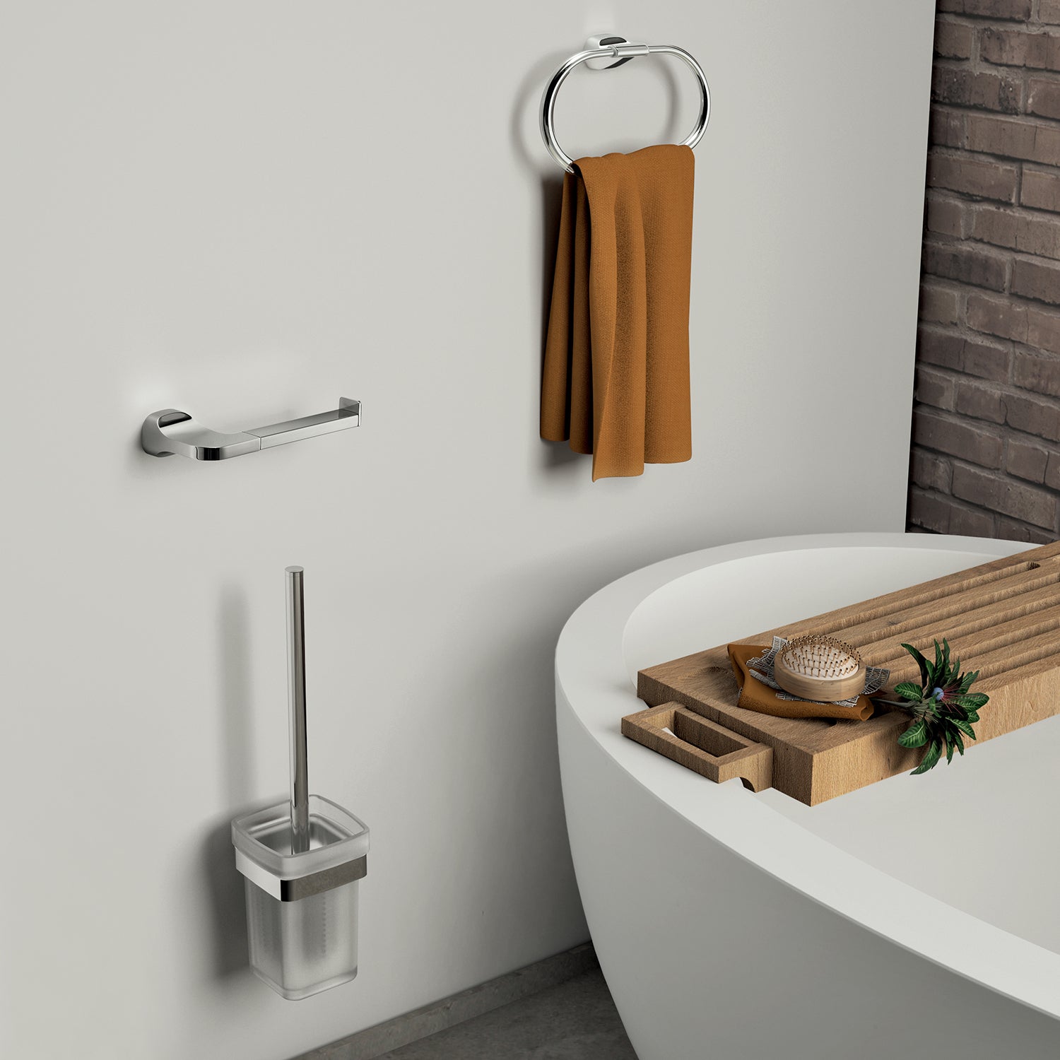 Porta asciugamani ad anello in Acciaio Inox Gedy serie Stelvio - Cromato by CeramicStore | Lo specialista del tuo bagno
