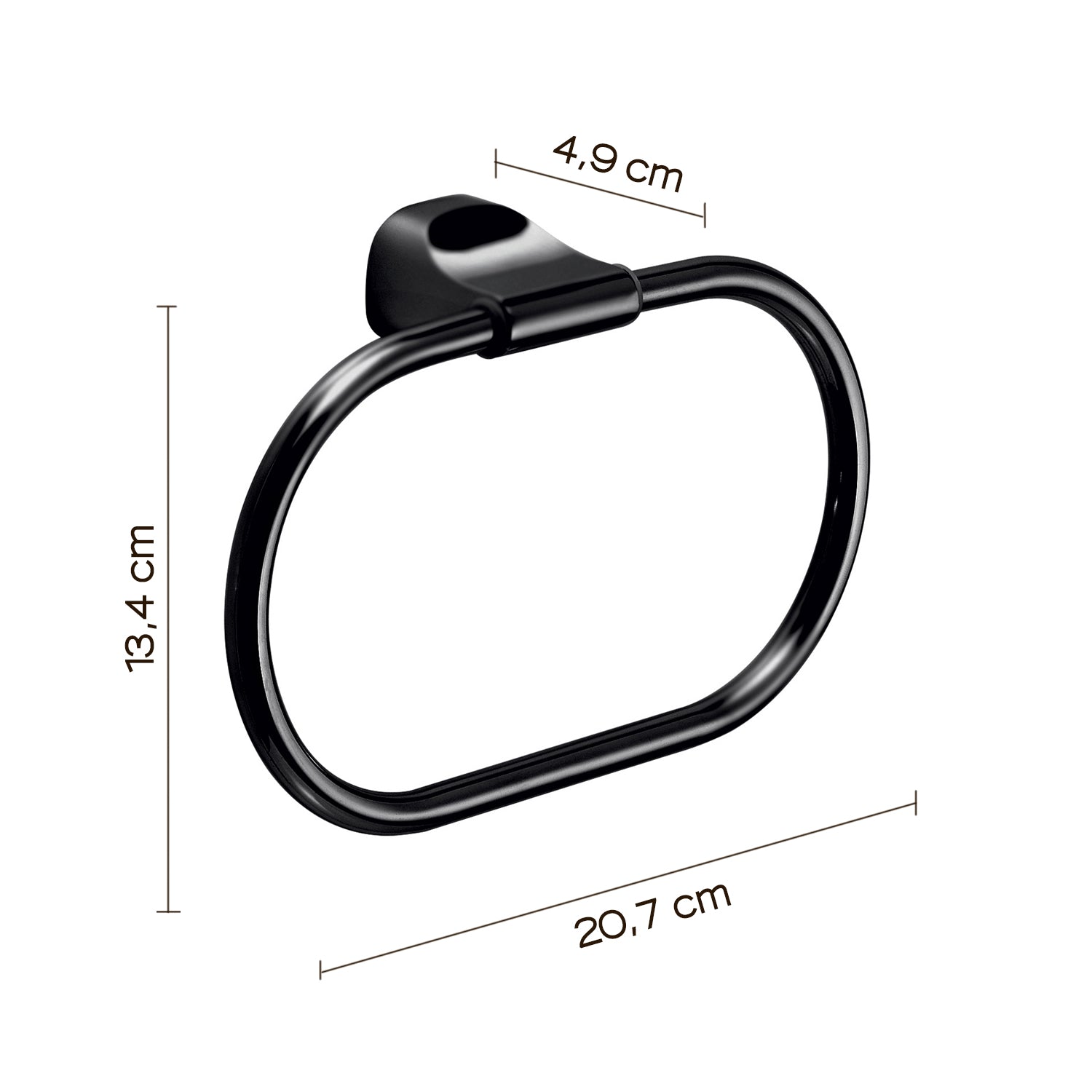 Porta asciugamani ad anello in Acciaio Inox Gedy serie Stelvio - Nero Matt by CeramicStore | Lo specialista del tuo bagno