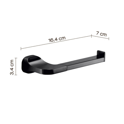 Portarotolo a parete in Acciaio Inox Gedy serie Stelvio - Nero Matt
