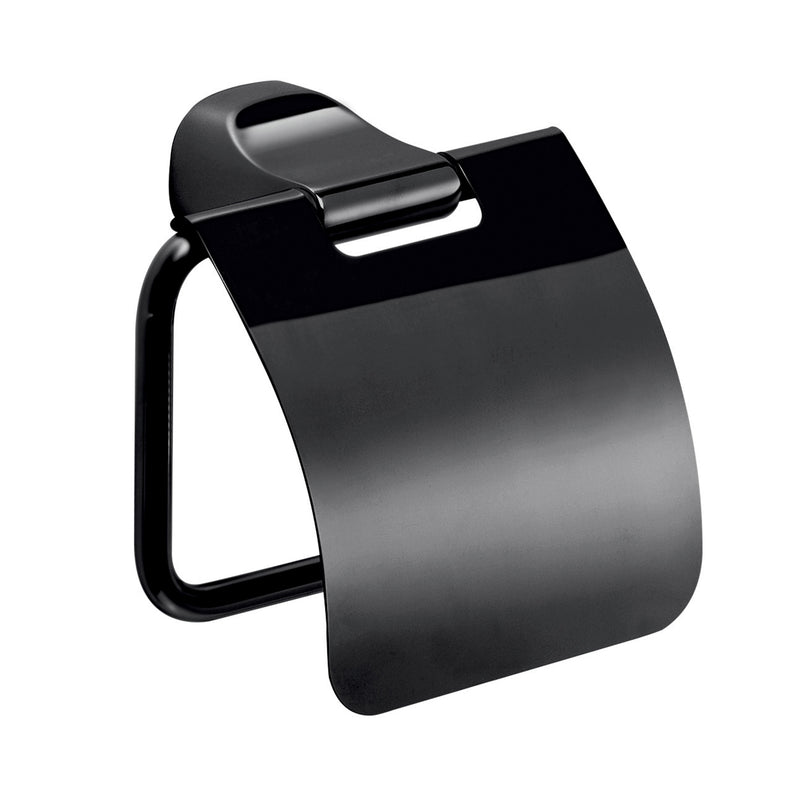 Portarotolo coperto a parete in Acciaio Inox Gedy serie Stelvio - Nero Matt