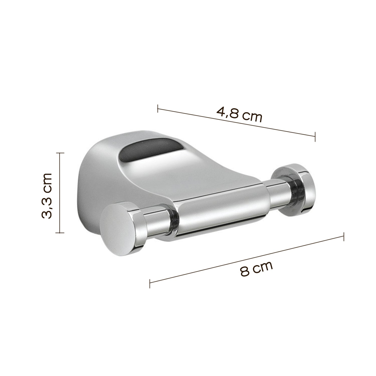 Appendiabiti doppio a parete in Acciaio Inox Gedy serie Stelvio - Cromato by CeramicStore | Lo specialista del tuo bagno