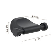 Appendiabiti doppio a parete in Acciaio Inox Gedy serie Stelvio - Nero Matt by CeramicStore | Lo specialista del tuo bagno