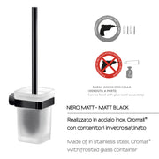 Scopino a parete in Acciaio Inox Gedy serie Stelvio - Nero Matt by CeramicStore | Lo specialista del tuo bagno