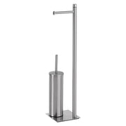 Piantana in Acciaio Inox con portarotolo e scopino Gedy serie Trilly - Spazzolato