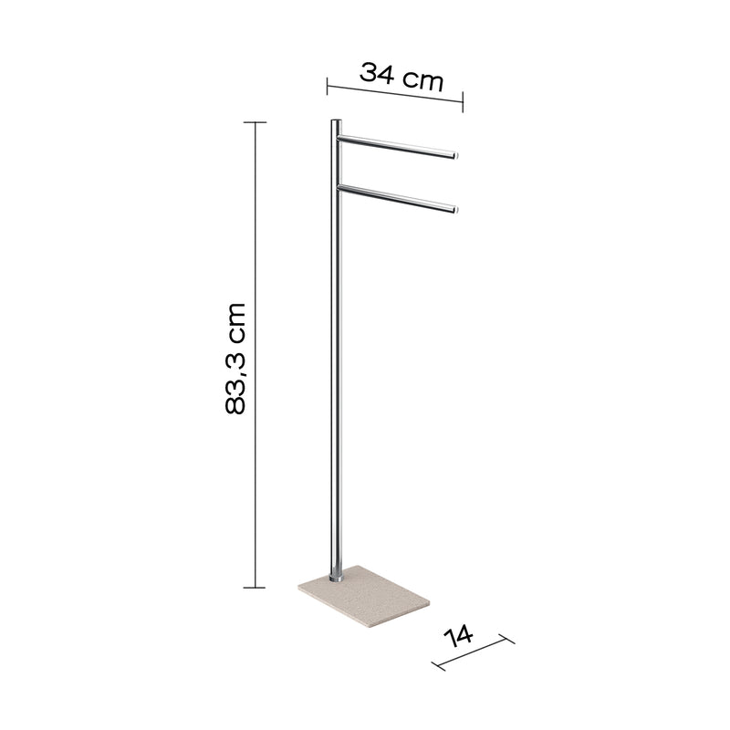 Piantana portasciugamani in Acciaio Inox Gedy serie Trilly - Beige