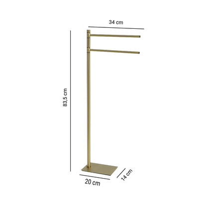 Piantana portasciugamani in Acciaio Inox Gedy serie Trilly - Oro Spazzolato