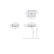 Lavabo da appoggio serie Plus Design di Ceramica Galassia -  Bianco lucido 45x38cm