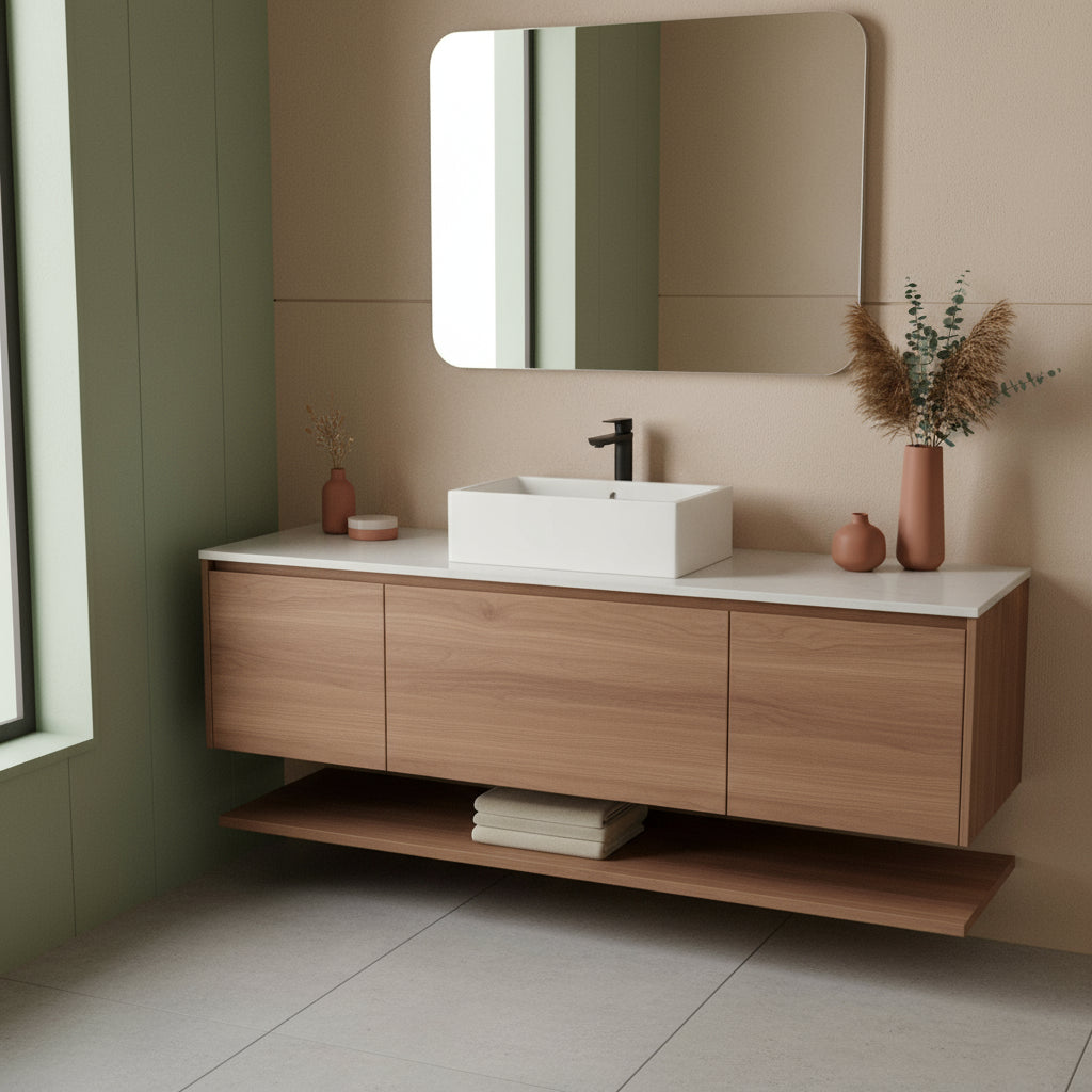 Lavabo da appoggio/sospeso serie Plus Design di Ceramica Galassia -  Bianco lucido 40x20cm