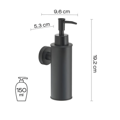 Dosasapone tondo modello Seal di Gedy in Acciaio Inox AISI 304 - Nero Matt by CeramicStore | Lo specialista del tuo bagno