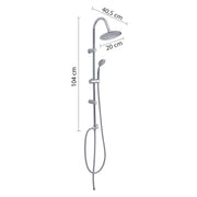 Colonna doccia regolabile con soffione tondo, doccetta 5 getti e deviatore 2 vie Easy 00 di Gedy - 104cm/Cromo by CeramicStore | Lo specialista del tuo bagno