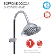 Colonna doccia regolabile con soffione e doccetta modello Liberty 00 - Cromo by CeramicStore | Lo specialista del tuo bagno