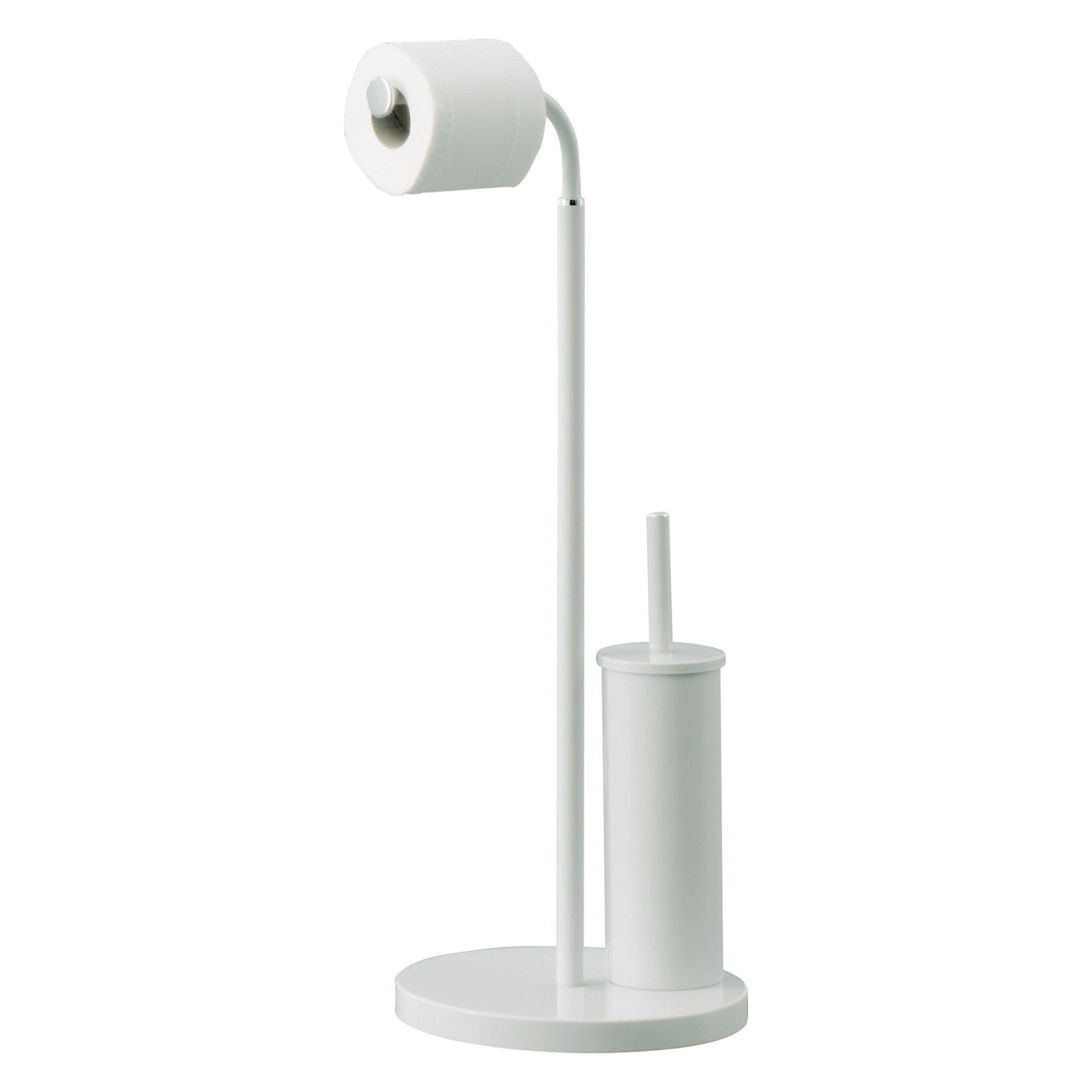Piantana portarotolo e scopino wc in Acciaio Inox modello Winny di Gedy - Bianco