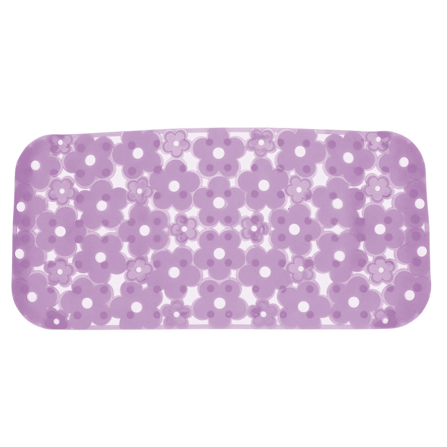 Tappeto antiscivolo vasca 73x35 in PVC modello Margherita di Gedy - Lilla by CeramicStore | Lo specialista del tuo bagno