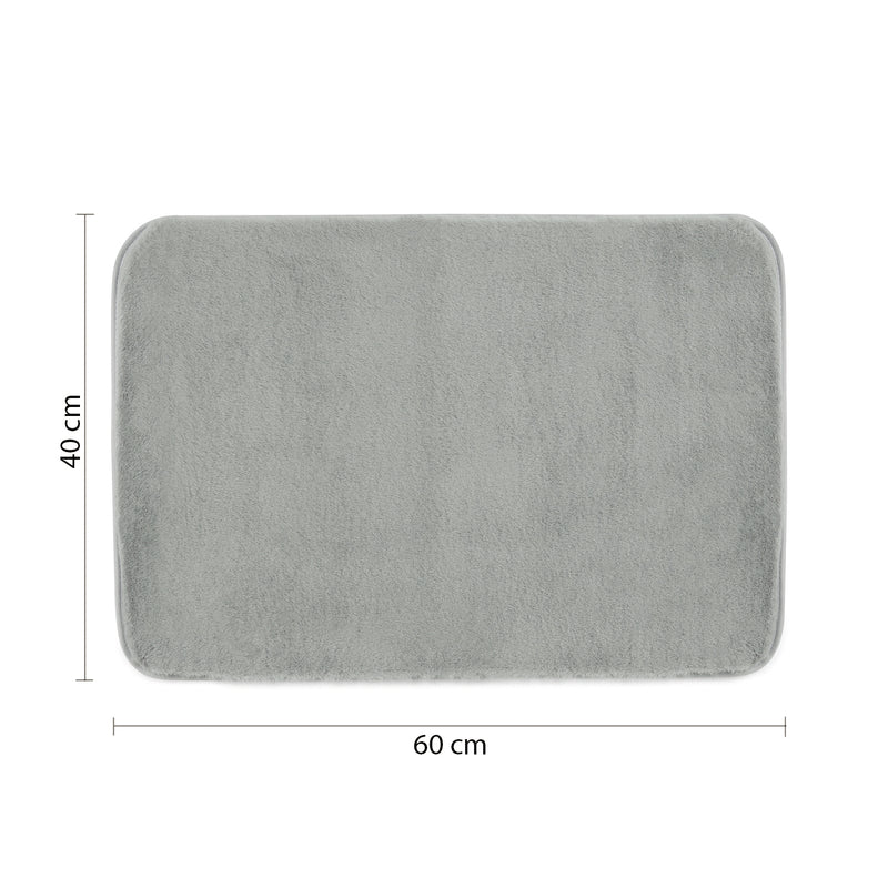 Tappeto bagno 40x60 cm modello Fuzzy di Gedy - Grigio by CeramicStore | Lo specialista del tuo bagno