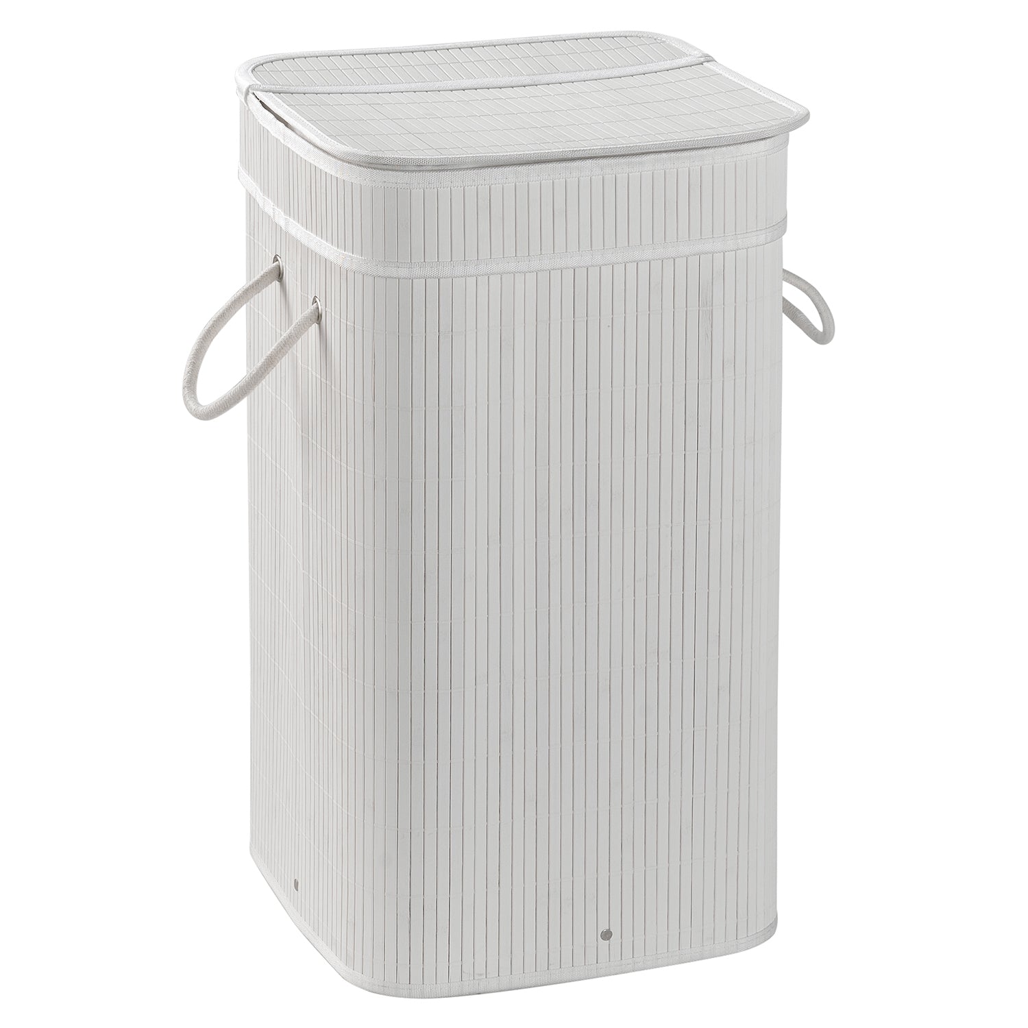Cesto portabiancheria bianco Gedy Tatami con sacchetto estraibile e finitura bambà¹ by CeramicStore | Lo specialista del tuo bagno