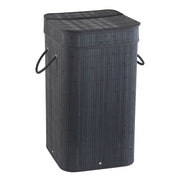Cesto portabiancheria nero Gedy Tatami con sacchetto estraibile e finitura bambà¹ by CeramicStore | Lo specialista del tuo bagno