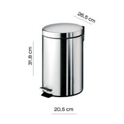 Portarifiuti Gedy Argenta 7 lt. in acciaio inox 20,5x26,5x31,8 cm by CeramicStore | Lo specialista del tuo bagno