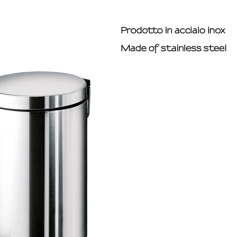 Portarifiuti Gedy Argenta 5 lt. in acciaio inox 20,5x26,5x27,8 cm by CeramicStore | Lo specialista del tuo bagno
